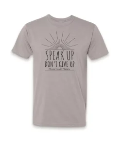 Ridiculously Soft Crew Neck Graphic T-Shirt | Speak Up Don'T Give Up Front Graphic