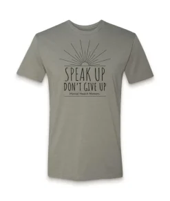 Ridiculously Soft Crew Neck Graphic T-Shirt | Speak Up Don'T Give Up Front Graphic