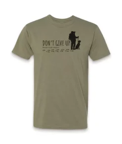 Ridiculously Soft Crew Neck Graphic T-Shirt | Don'T Give Up-Hike With Your Dog
