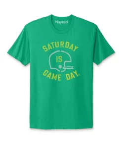 Ridiculously Soft Saturday Is Game Day Graphic Short Sleeve Crew Neck T-Shirt