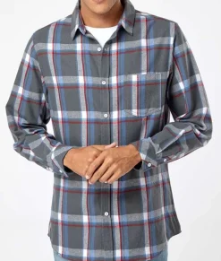 Soft Flannel Plaid Shirt With Chest Pocket