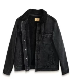 Unisex Soft Sherpa Lined Vintage Denim Jacket