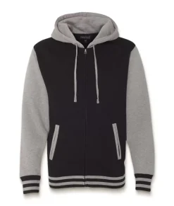Varsity Full-Zip Hooded Fleece Jacket