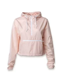 Women'S Lightweight Pullover Cropped Windbreaker