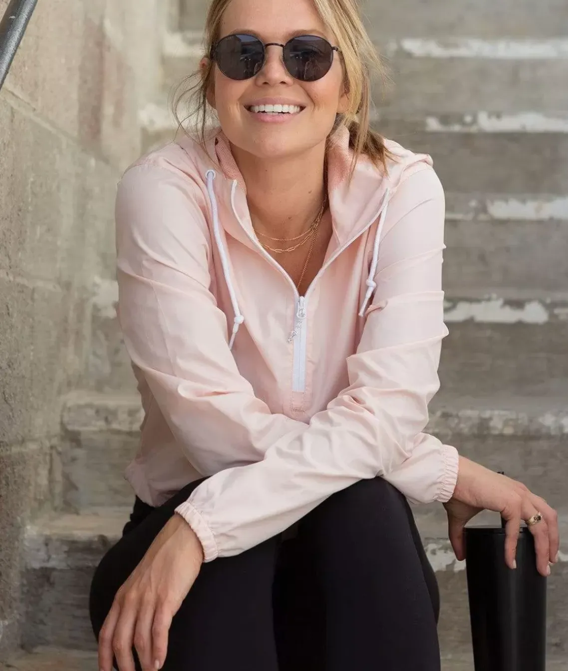 Women'S Lightweight Pullover Cropped Windbreaker