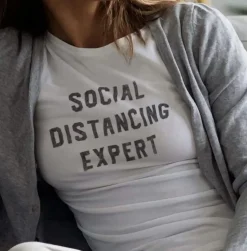 Women'S Ridiculously Soft 100% Cotton Graphic Tee | Social Distancing Expert
