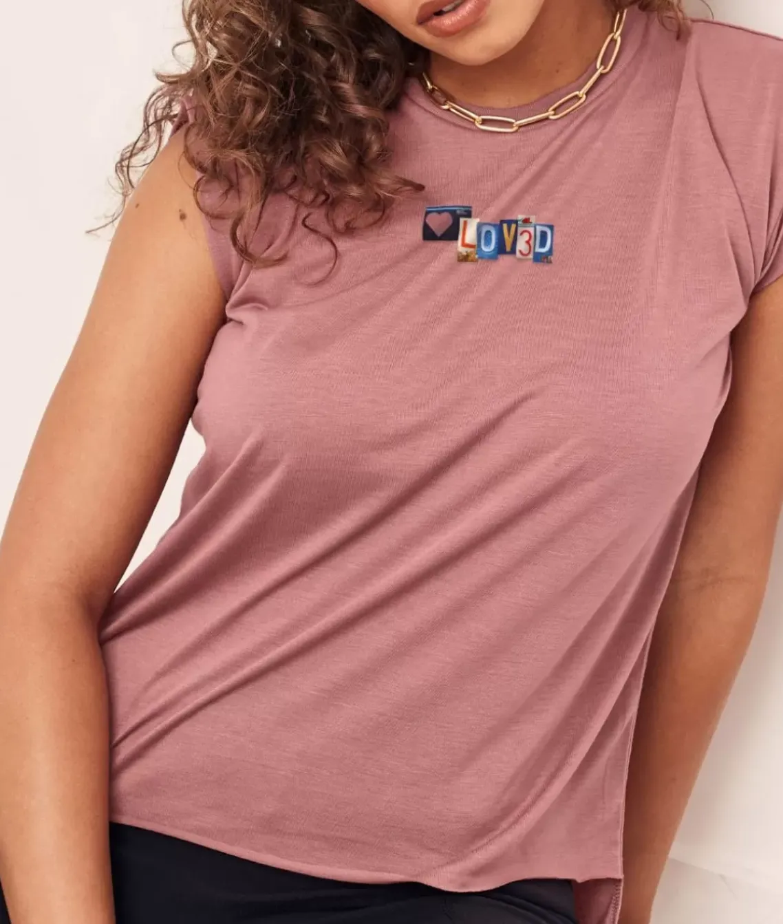 Women'S Ridiculously Soft Flowy Rolled Cuff Muscle Graphic Tee | Loved