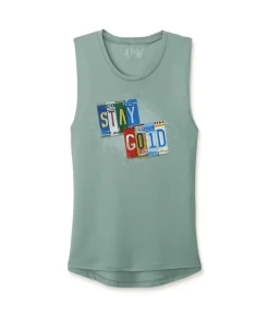 Women'S Ridiculously Soft Festival Graphic Muscle Tank | Stay Gold
