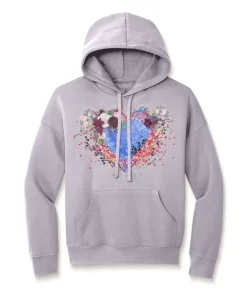 Women'S Ridiculously Soft Oversized Graphic Fleece Hoodie | Heart Art