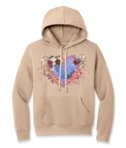Women'S Ridiculously Soft Oversized Graphic Fleece Hoodie | Heart Art