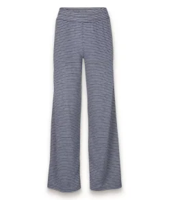 Women'S Ridiculously Soft Shirred Wide Leg Fine Line Striped Lounge Pants