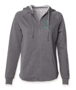 Women'S Ridiculously Soft Graphic California Wave Wash Full Zip Hoodie | Sc Anchor