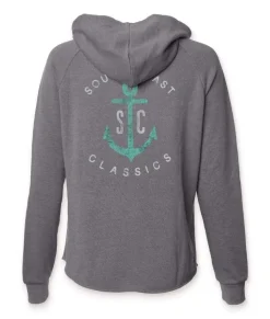 Women'S Ridiculously Soft Graphic California Wave Wash Full Zip Hoodie | Sc Anchor
