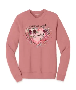 Women'S Ridiculously Soft Oversized Graphic Fleece Pullover | I Can Buy Myself Flowers