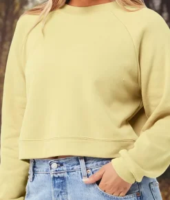 Women'S Ridiculously Soft Raglan Abbreviated Crop Pullover