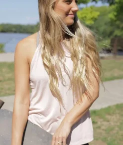 Women'S Ridiculously Soft Lightweight Flowy High Neck Tank Top