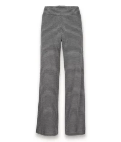 Women'S Ridiculously Soft Shirred Wide Leg Fine Line Striped Lounge Pants