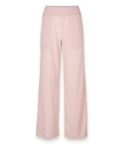 Women'S Ridiculously Soft Shirred Wide Leg Fine Line Striped Lounge Pants