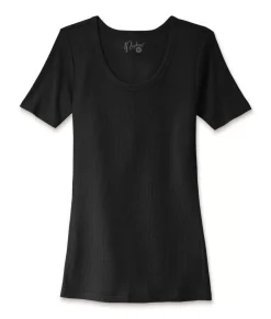 Women'S Ridiculously Soft Ribbed Scoop Neck Tee
