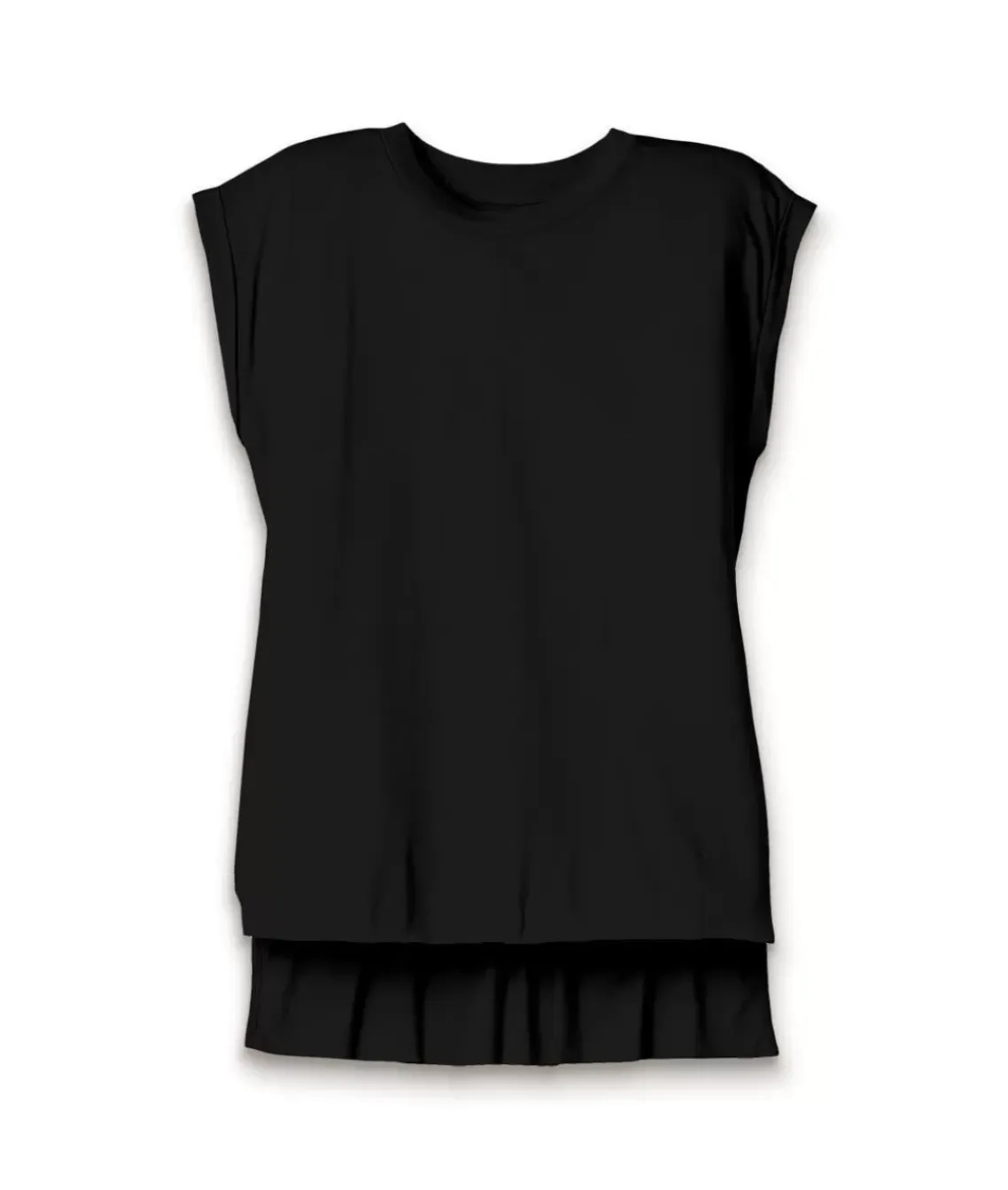 Women'S Ridiculously Soft Flowy Rolled Cuffs Muscle Tee