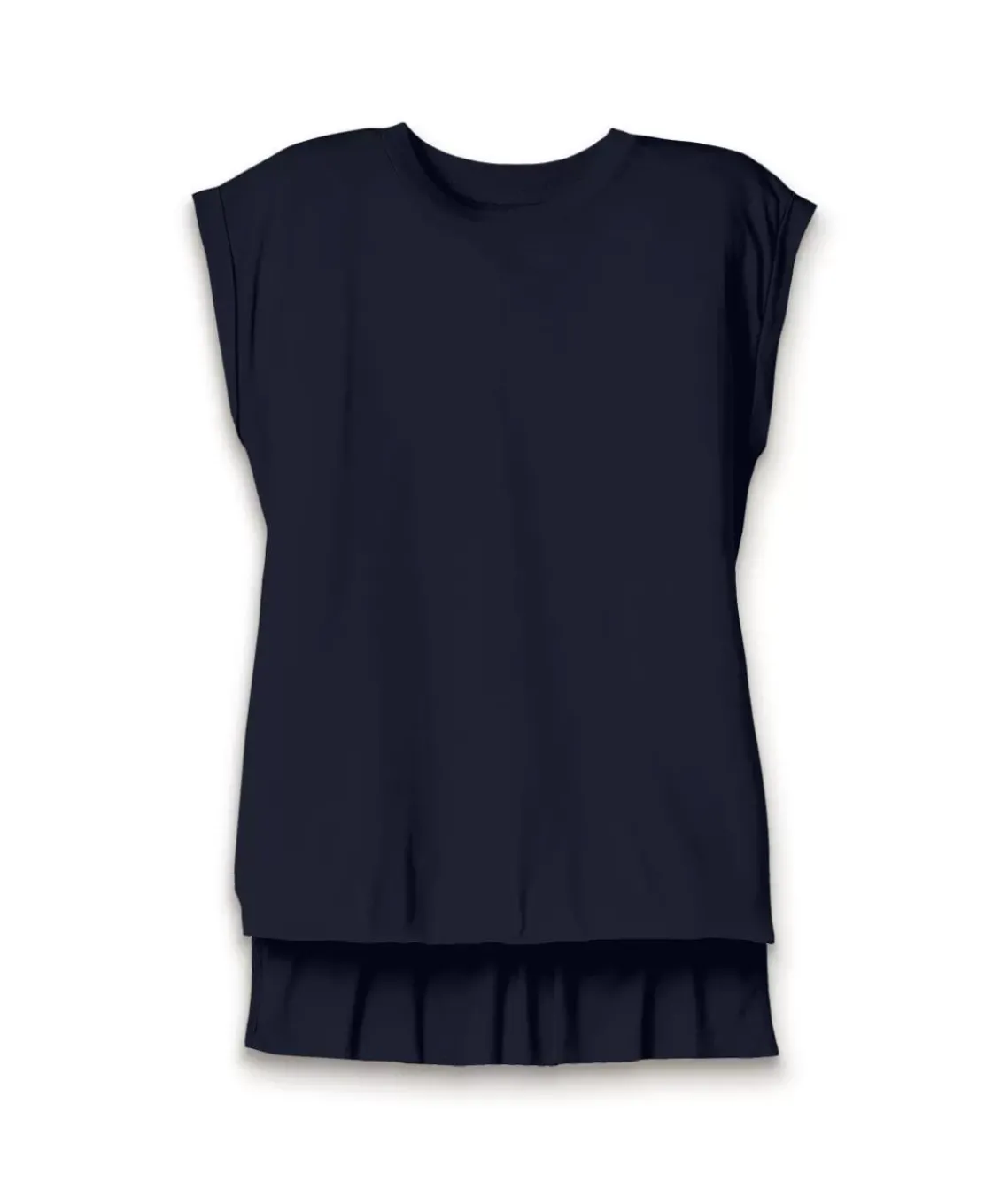 Women'S Ridiculously Soft Flowy Rolled Cuffs Muscle Tee