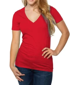 Women'S Ridiculously Soft Deep V-Neck T-Shirt