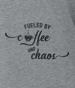 Women'S Ridiculously Soft Midweight Graphic Tee | Fueled By Coffee And Chaos