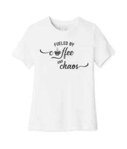 Women'S Ridiculously Soft Midweight Graphic Tee | Fueled By Coffee And Chaos
