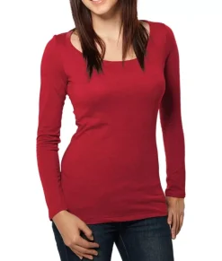 Women'S Ridiculously Soft Lightweight Long Sleeve Scoop-Neck T-Shirt