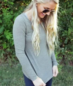 Women'S Ridiculously Soft Lightweight Long Sleeve Scoop-Neck T-Shirt