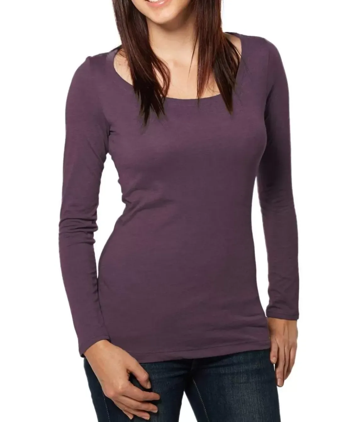 Women'S Ridiculously Soft Lightweight Long Sleeve Scoop-Neck T-Shirt