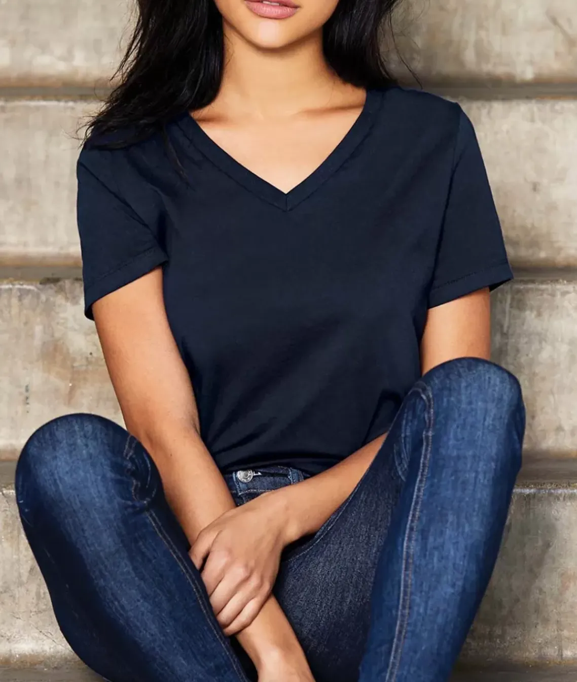 Women'S Ridiculously Soft Relaxed Fit 100% Cotton V-Neck T-Shirt