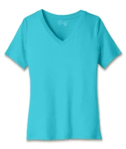 Women'S Ridiculously Soft Relaxed Fit 100% Cotton V-Neck T-Shirt