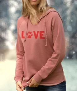Women'S Ridiculously Soft Wave Wash Valentine'S Day Graphic Hoodie | Love My Pet
