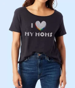 Women'S Ridiculously Soft Vintage Oversized Graphic Tee | I Love My Moms