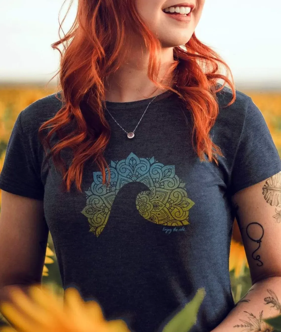 Women'S Ridiculously Soft Midweight Graphic Tee | Enjoy The Ride