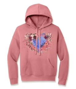 Women'S Ridiculously Soft Oversized Graphic Fleece Hoodie | Heart Art