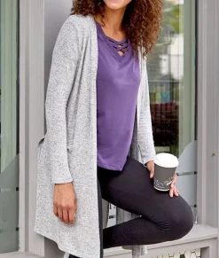 Women'S Ridiculously Soft Cuddle Fleece Lounge Cardigan