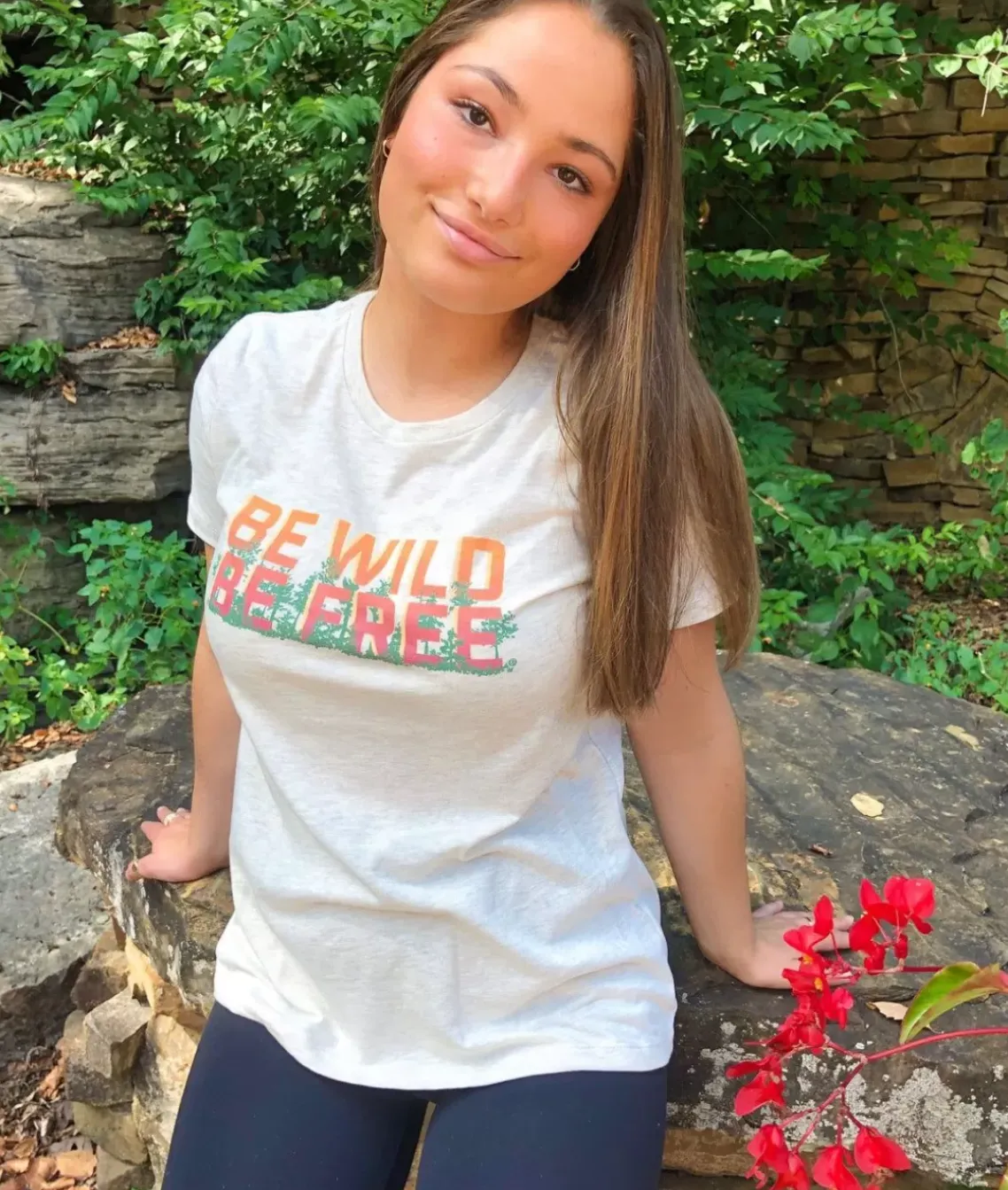 Women'S Ridiculously Soft Midweight Graphic Tee | Be Wild, Be Free