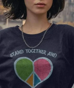 Women'S Ridiculously Soft Oversized Graphic Tee | Stand Together And Love One Another