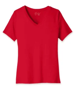 Women'S Ridiculously Soft Relaxed Fit 100% Cotton V-Neck T-Shirt