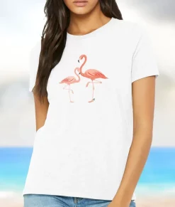 Women'S Ridiculously Soft Lightweight Graphic Tee | Pink Flamingos