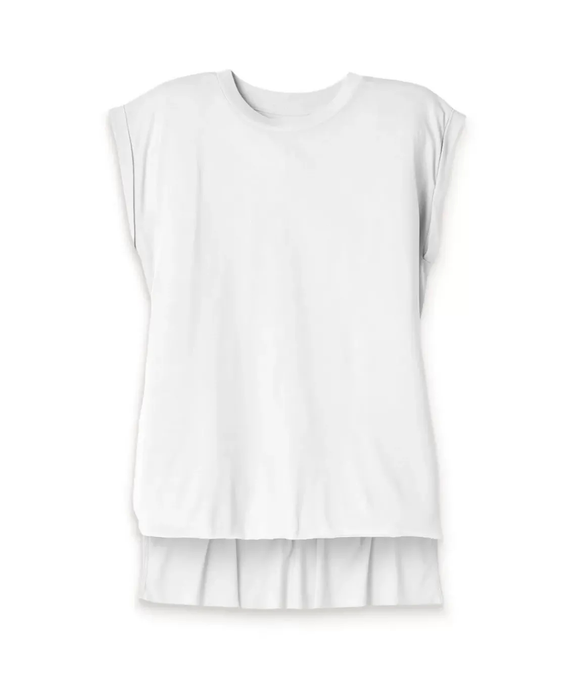 Women'S Ridiculously Soft Flowy Rolled Cuffs Muscle Tee