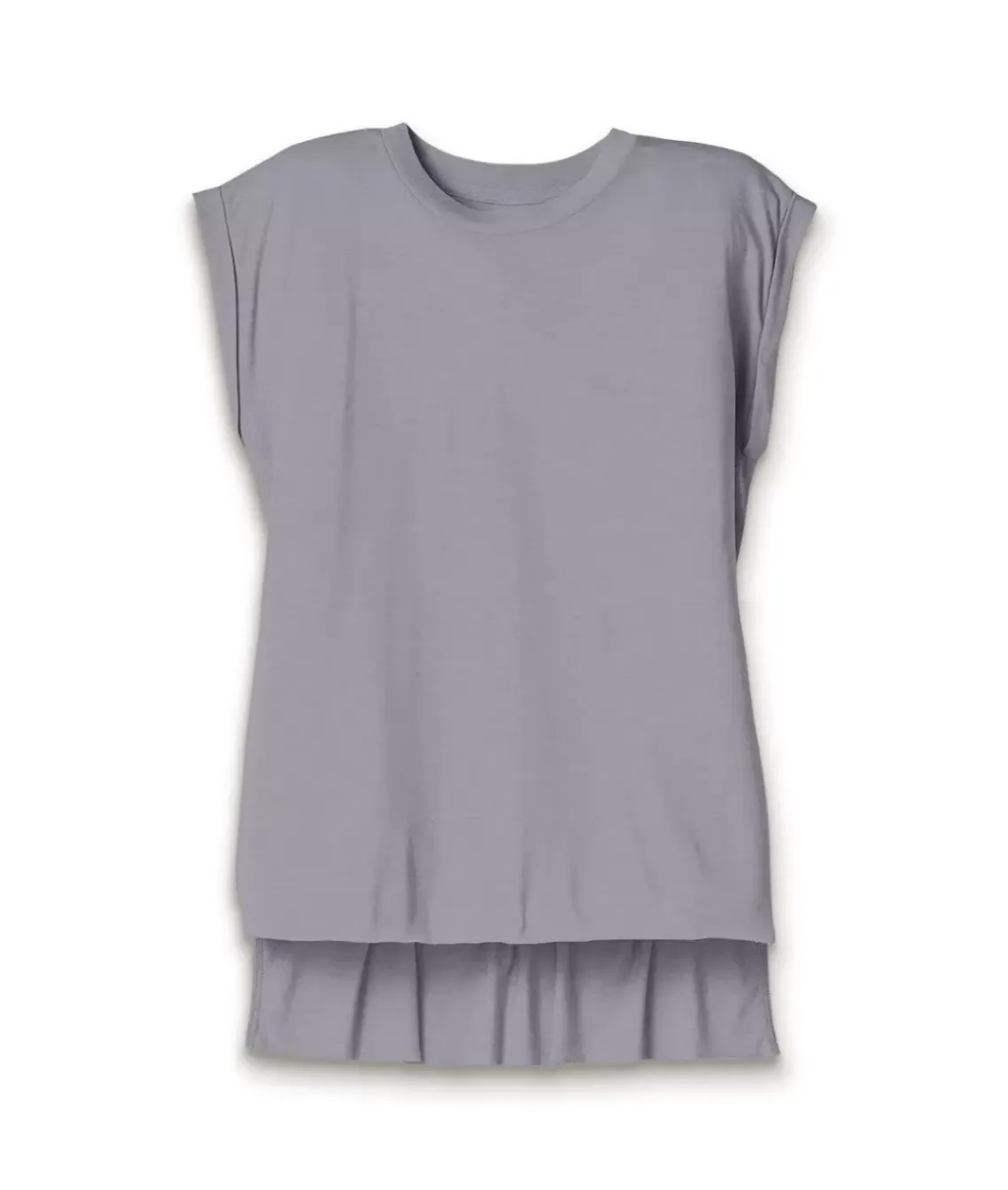Women'S Ridiculously Soft Flowy Rolled Cuffs Muscle Tee