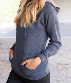 Women'S Ridiculously Soft Boyfriend Raglan Sleeve Hooded Pullover Sweatshirt