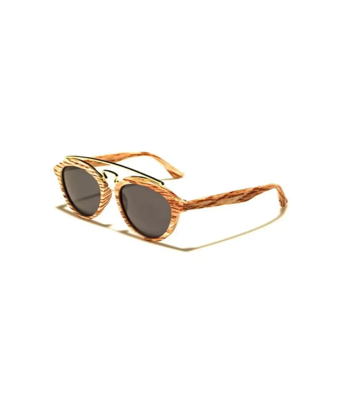 Women'S Round Wood Sunglasses, Lifetime Guarantee