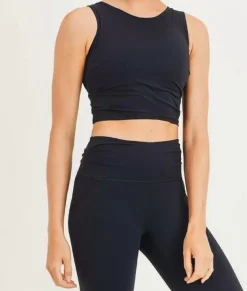 Women'S Ruched Sides Active Cropped Top/Discontinued