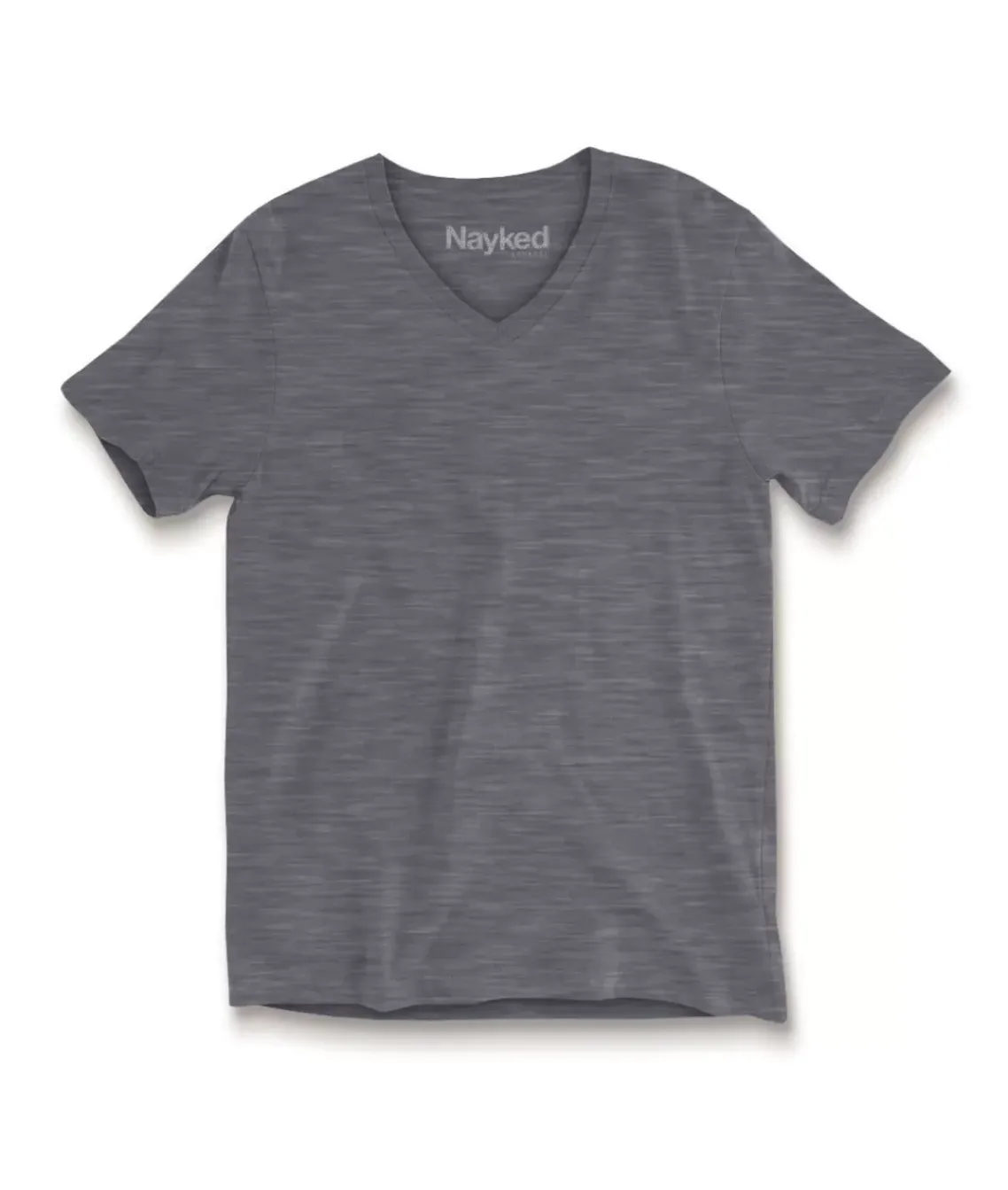 Women'S Short Sleeve Slub Jersey V-Neck T-Shirt