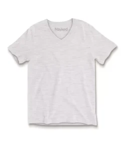 Women'S Short Sleeve Slub Jersey V-Neck T-Shirt