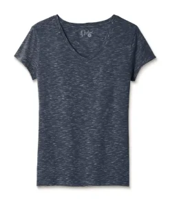 Women'S Soft Lightweight Marled V-Neck T-Shirt